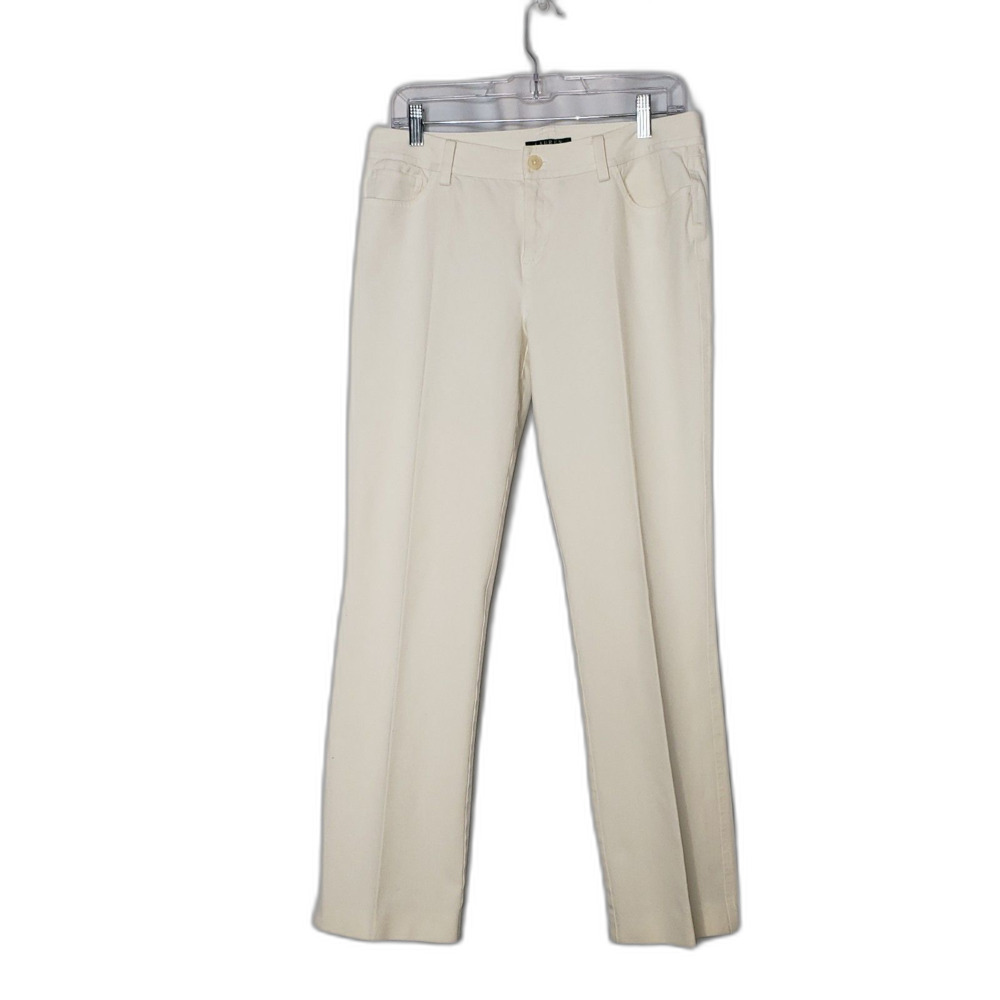 LAUREN RALPH LAUREN White Stretch Jeans Pants Womens Size 10